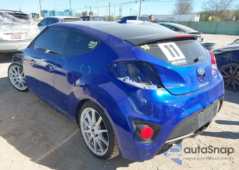 2014 Hyundai Veloster Turbo W/Black из США, поврежденный, VIN KMHTC6AE1EU183244